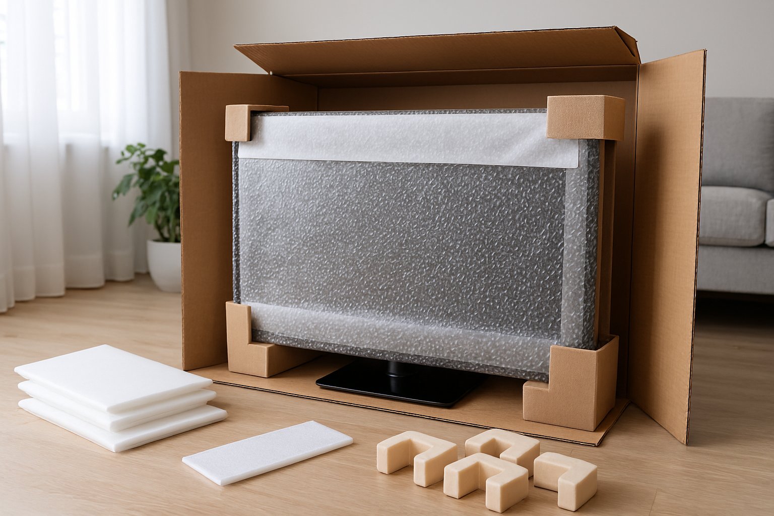 how to pack tv for moving